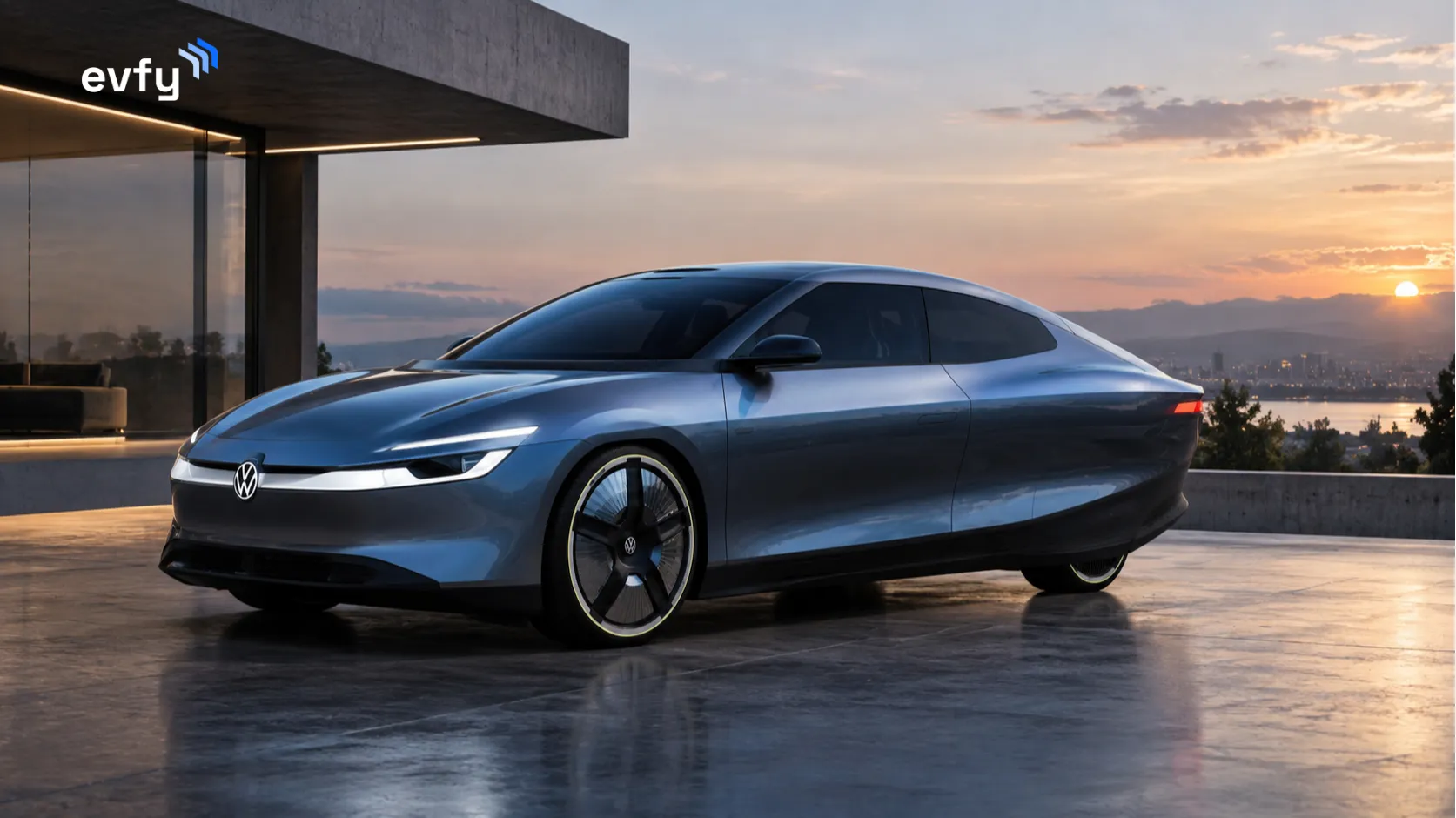 Volkswagen Mission Efficiency concept car teardrop-shaped rear design