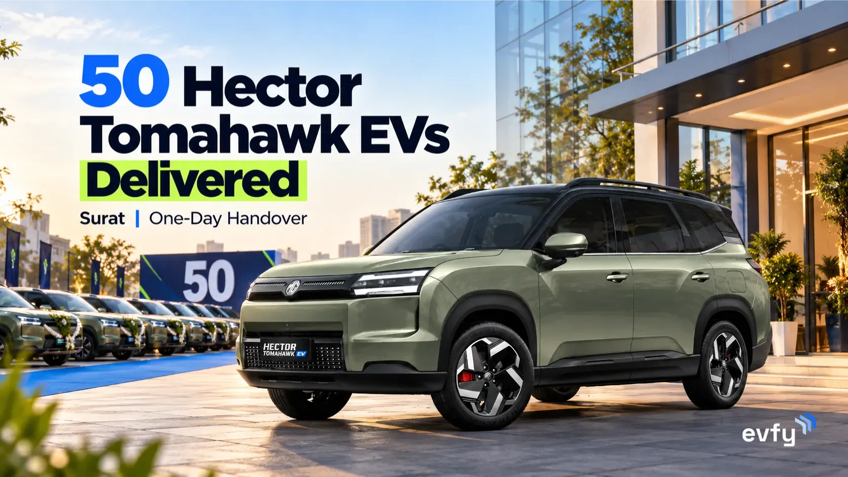 MG Puts 50 Hector Tomahawk EVs In Customers' Hands In One Day: Surat Handover Comes Just Over A Month After Launch
