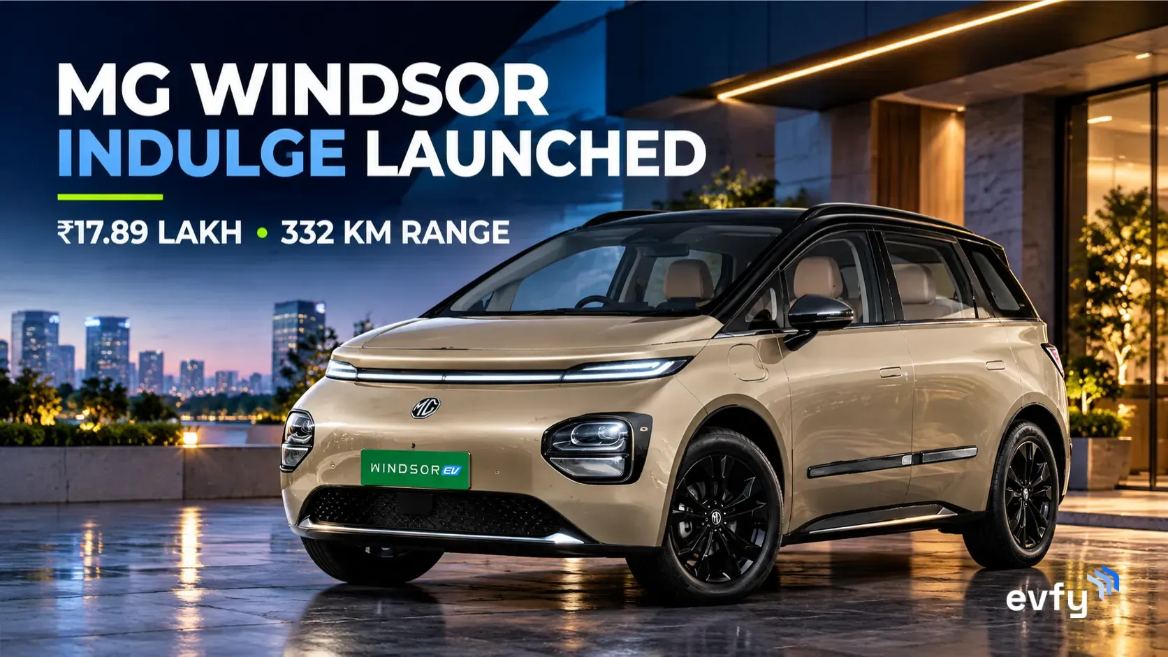 MG Windsor INDULGE Edition Launched in India: ₹17.89 Lakh Price, Shadow Gold Colour, PRIVE Screen and Full Details