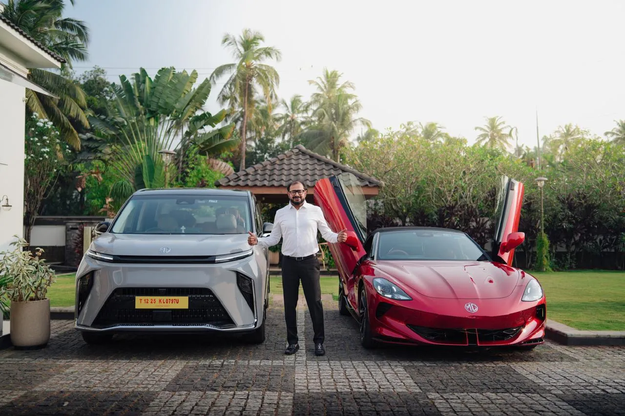 Varghese Jos Alukkas Becomes First in Kerala to Own Both MG Cyberster and MG M9