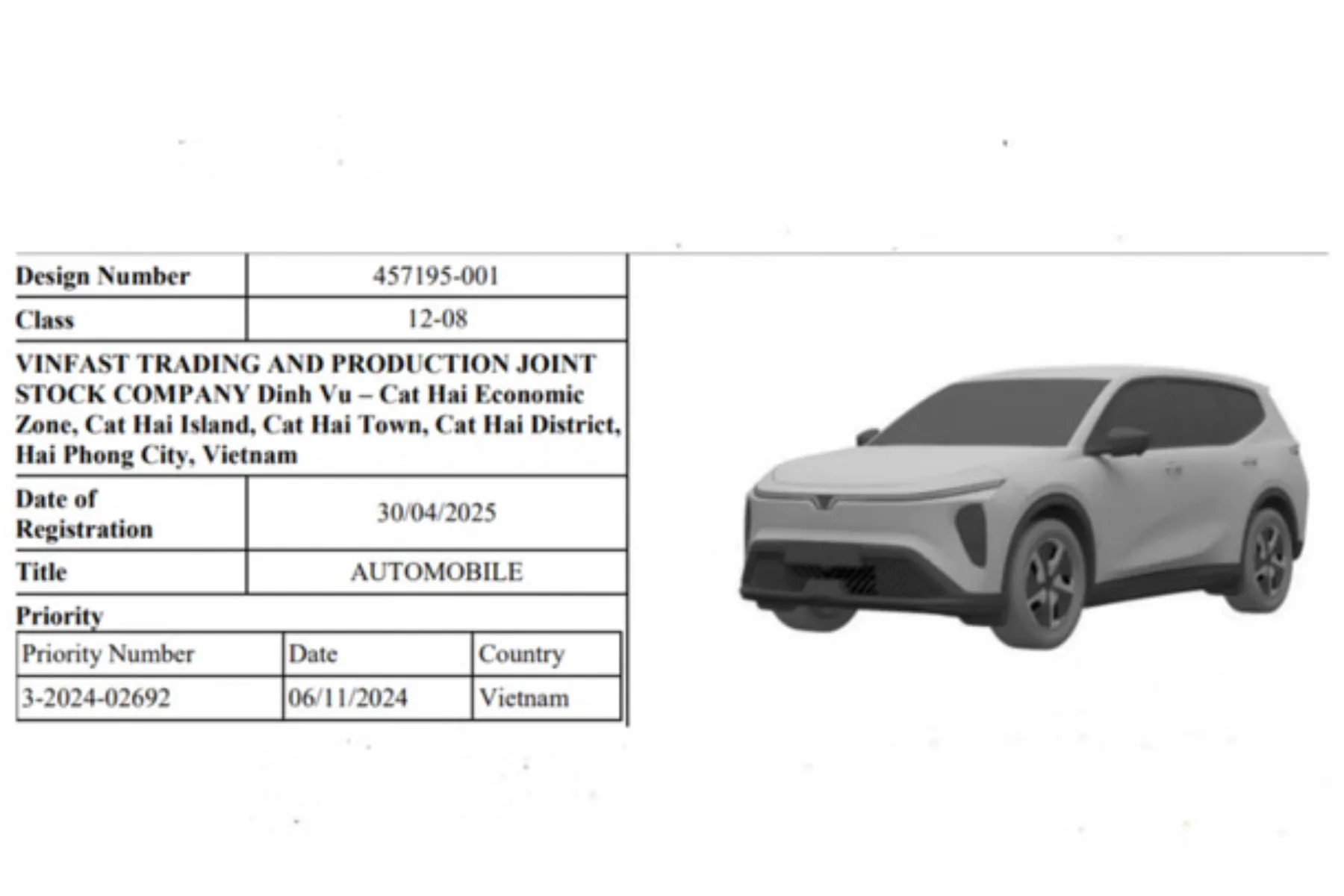 Vinfast Patent Filed for Limo Green 7-Seater in India