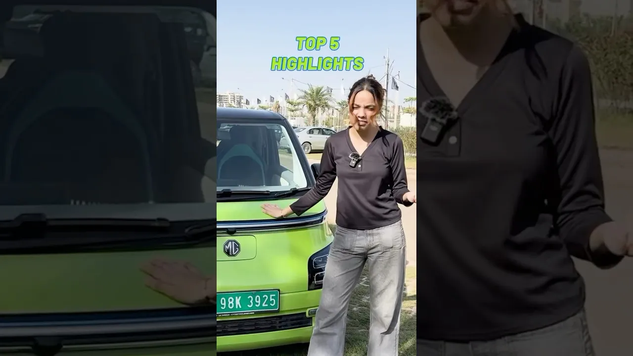 @MGMotorIndia  Comet EV . Top 5 highlights . Comment down below what you think . #cometev