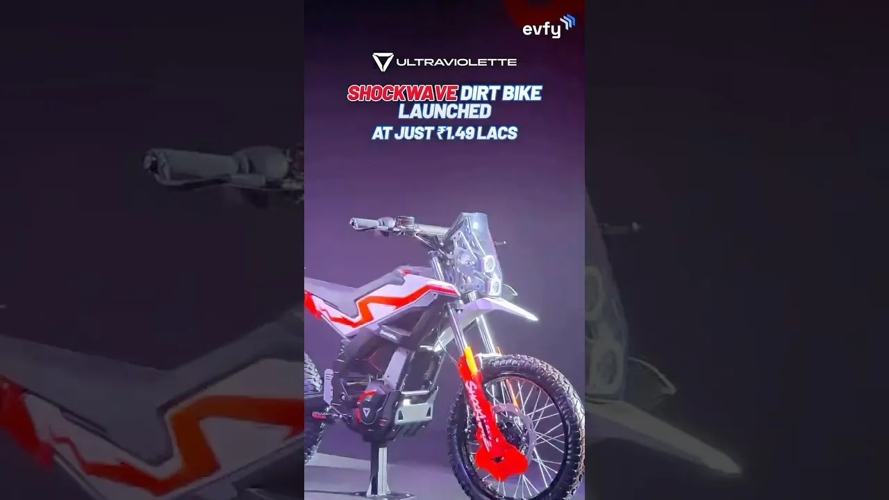 @UltravioletteEV SHOCKWAVE Launced ! Range 165km, Power 14.5bhp, Price 1.75L . #electicbike #ev