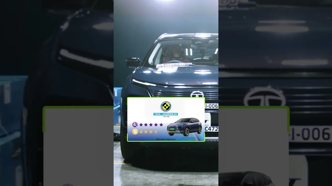 BREAKING!! TATA Harrier.EV 5-Star Safety ! #EVFY #TataEV #HarrierEV #SafetyRating #BNCAP