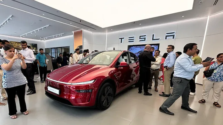 Tesla Showroom in Mumbai, Model Y