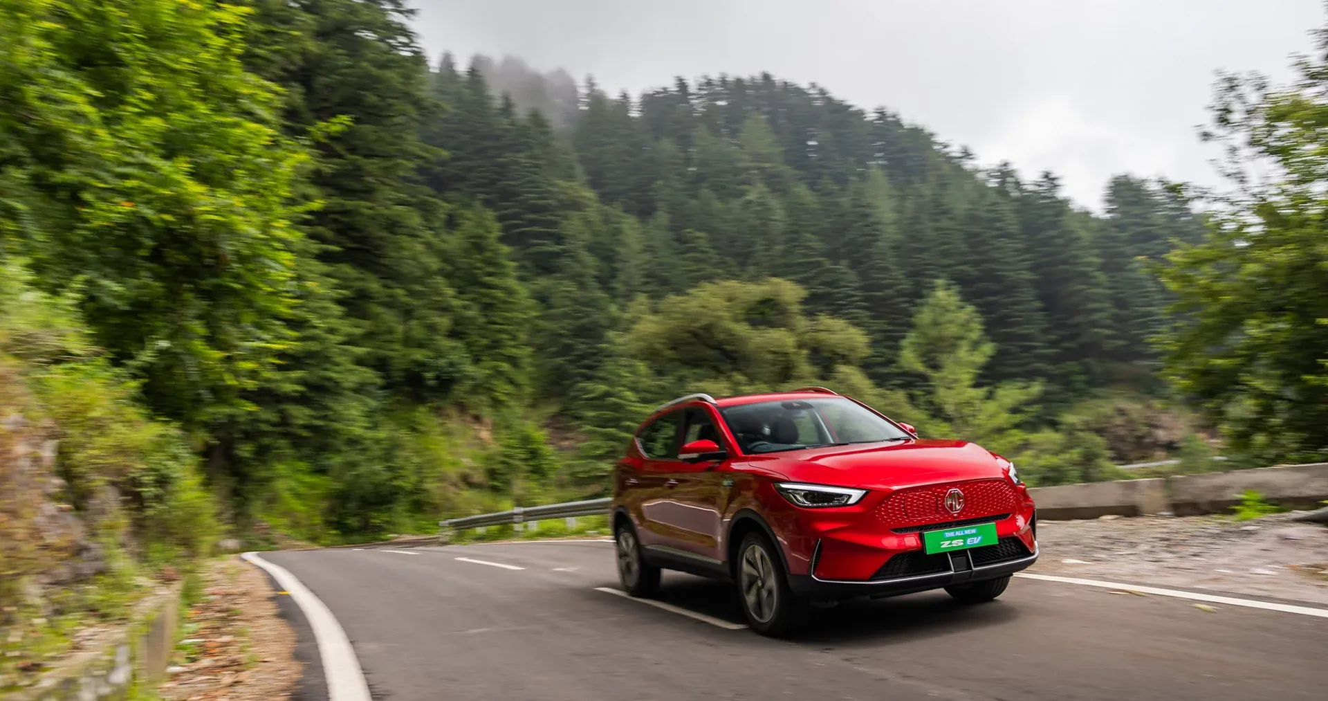 MG ZS EV on road