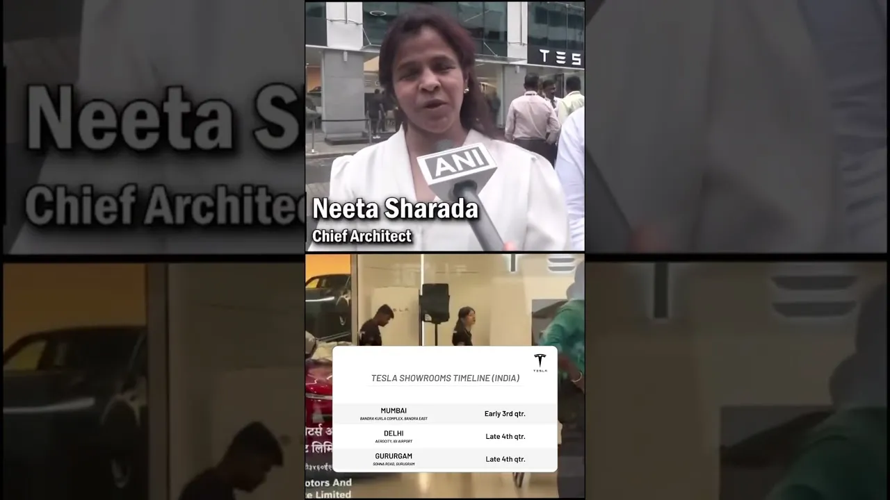 Tesla’s First India Showroom launched in BKC Mumbai, with the next two being in Delhi and Gurugram.