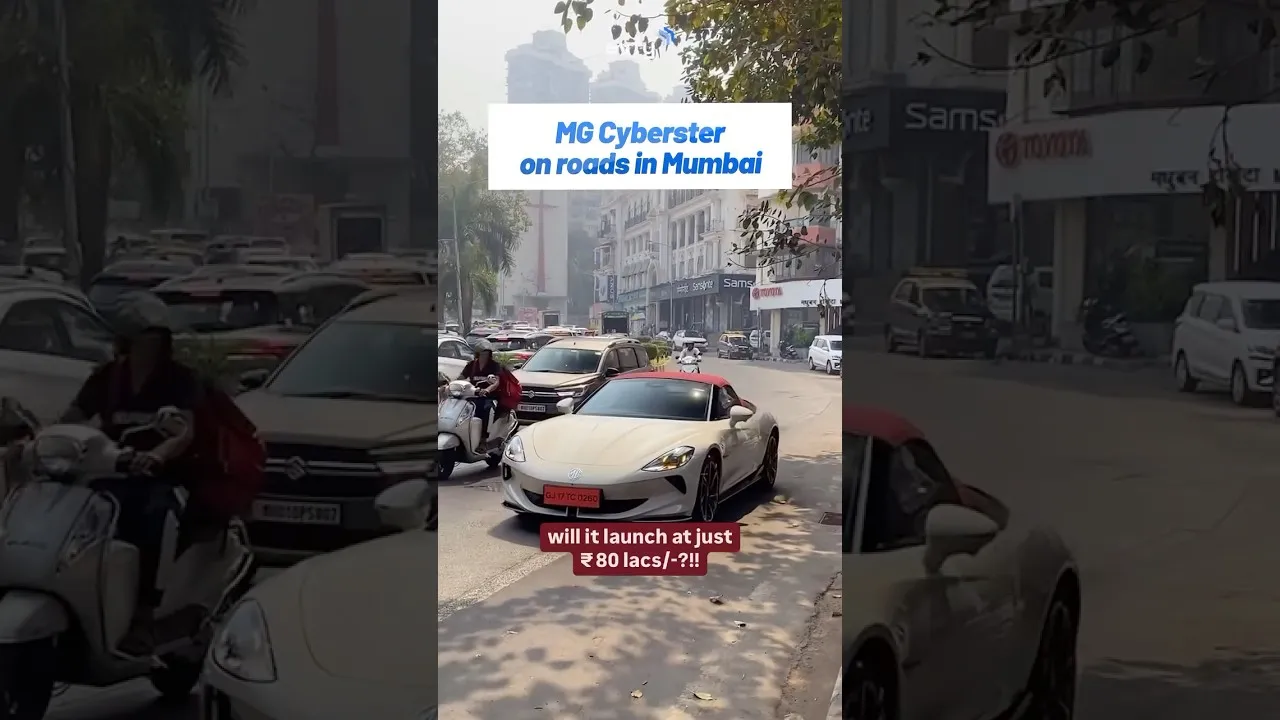 ⁠@MGSelect Cyberster spotted on Mumbai roads !! Comment below what you think about the looks .