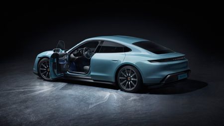 porsche taycan side view