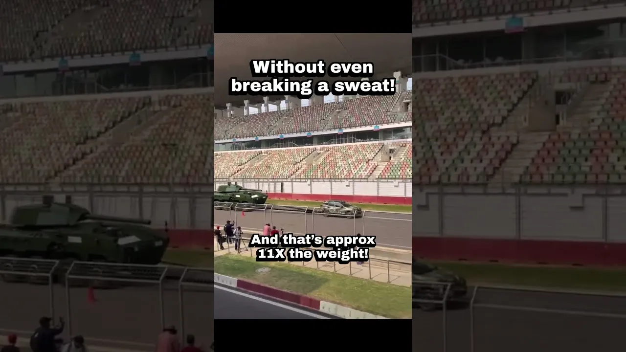 An SUV towing a tank? 😳 Not just any SUV. It's Tata Harrier.ev! #EVFY #HarrierEV #TankPull