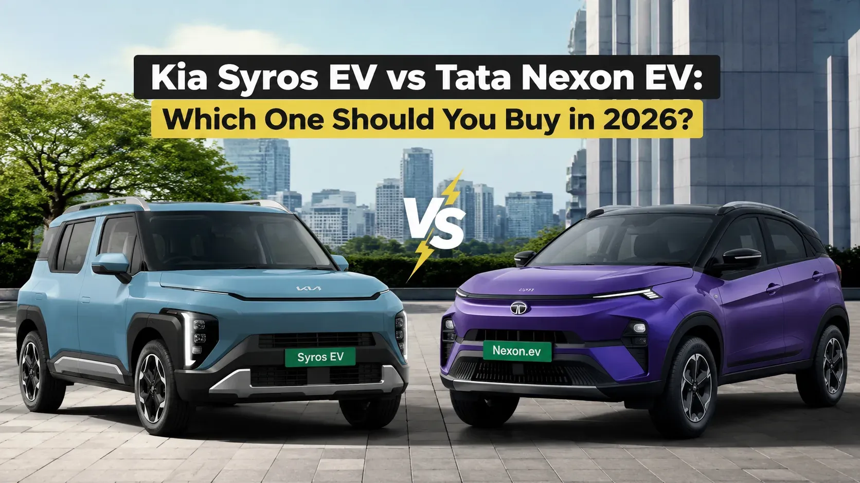 Kia syros ev vs tata nexon ev